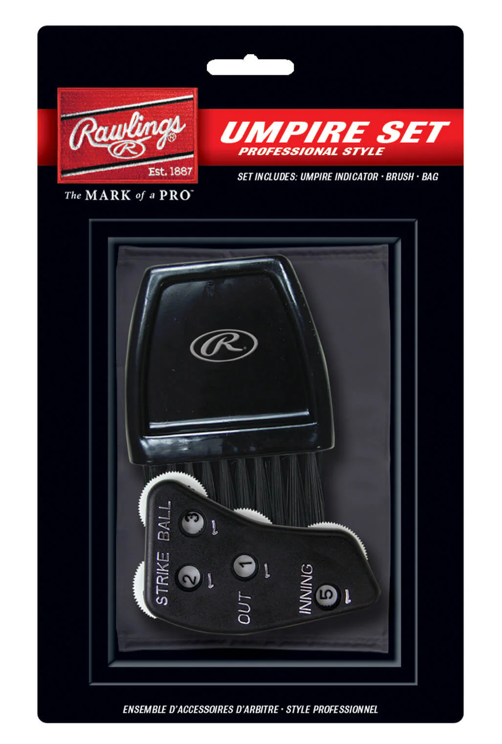 Rawlings Umpire Set (Bag/Brush/Indicator)