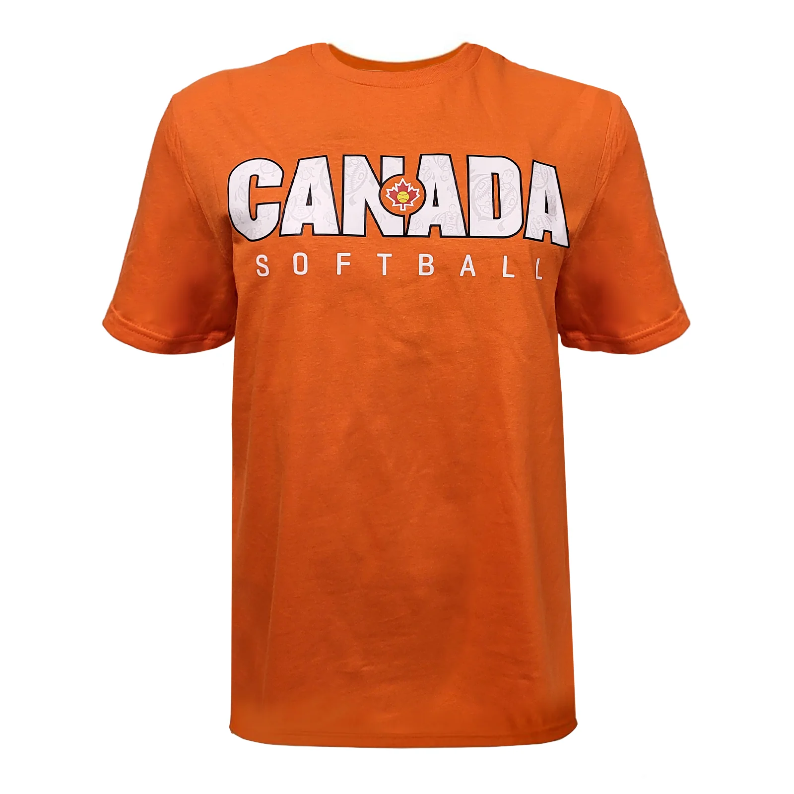 Softball Canada Orange T-Shirt Indigenous Logo