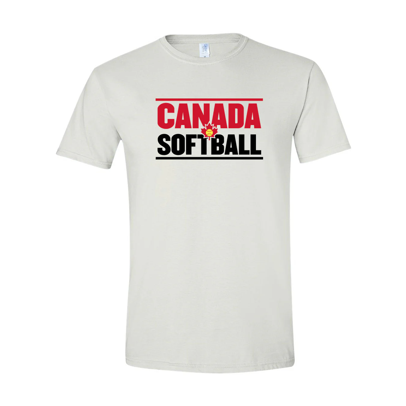 Softball Canada 64000 White T-Shirt-Logo 7B