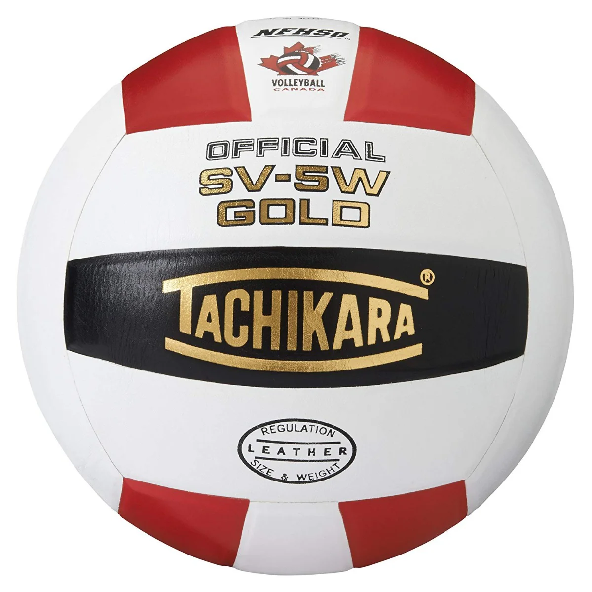 Tachikara Gold Official Game Volleyball - Red/Whit/Blk - Image 4
