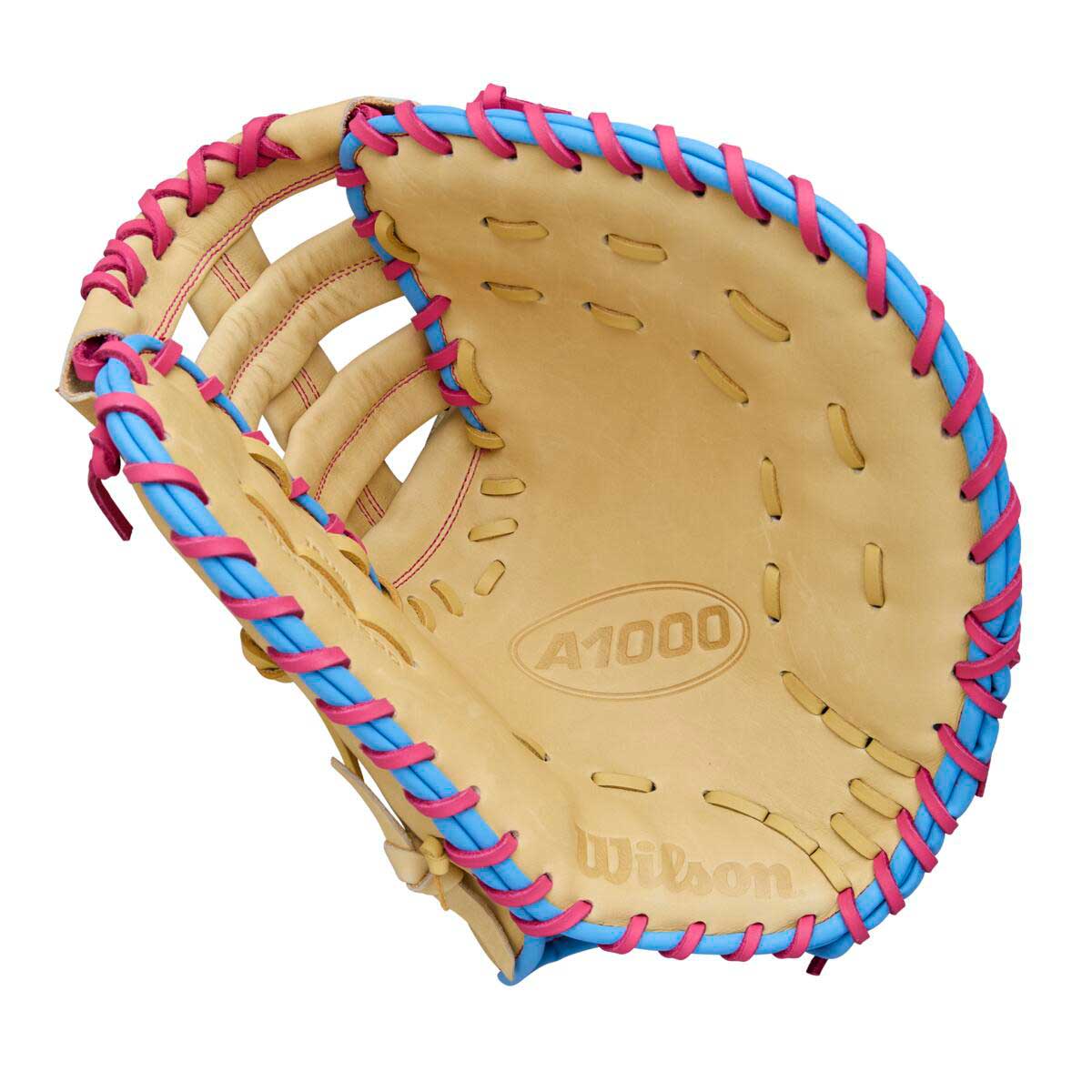Wilson A1000 1620 Blonde/Flamingo Pink/Cool Blue 12.5" - Image 2