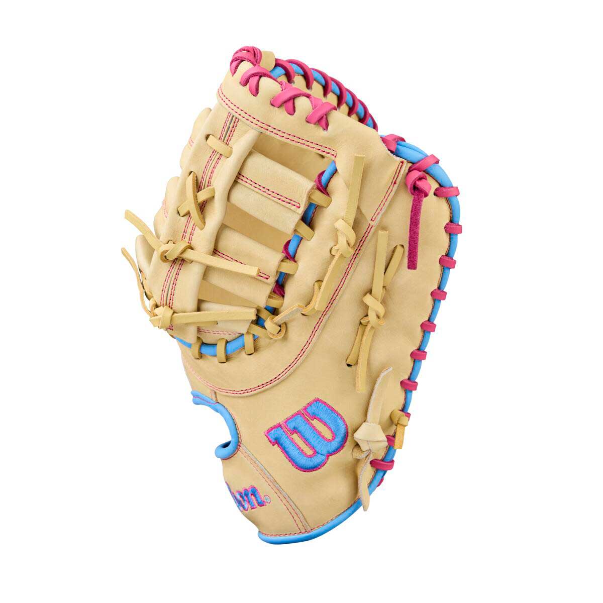 Wilson A1000 1620 Blonde/Flamingo Pink/Cool Blue 12.5" - Image 3