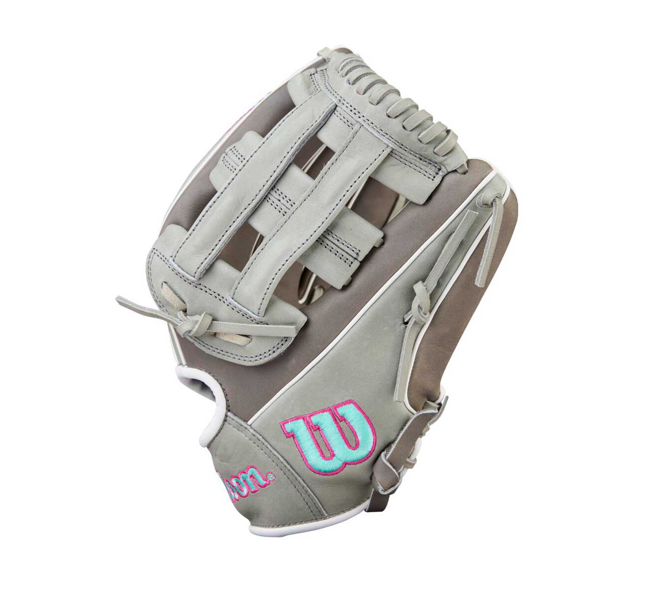 Wilson A1000 DW5 Steel Grey/Seafoam/Pink 12" - Image 3