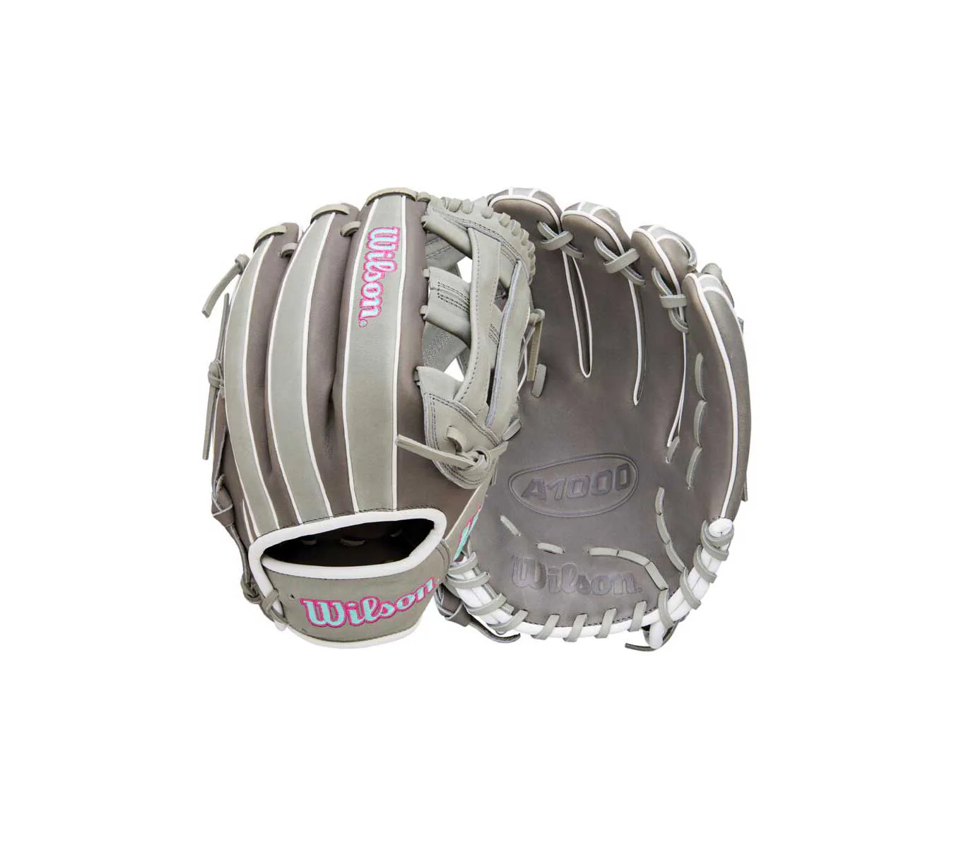 Wilson A1000 DW5 Steel Grey/Seafoam/Pink 12" - Image 4