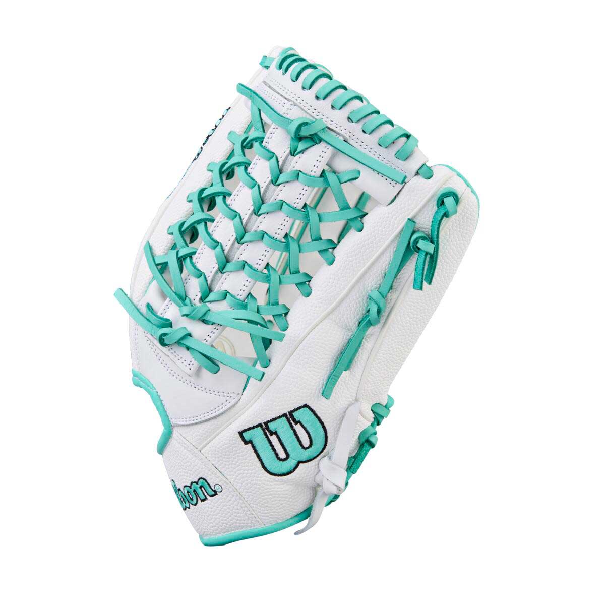 Wilson A1000 Fastpitch T125SS White/Seafoam/Purple 12.5" - Image 3