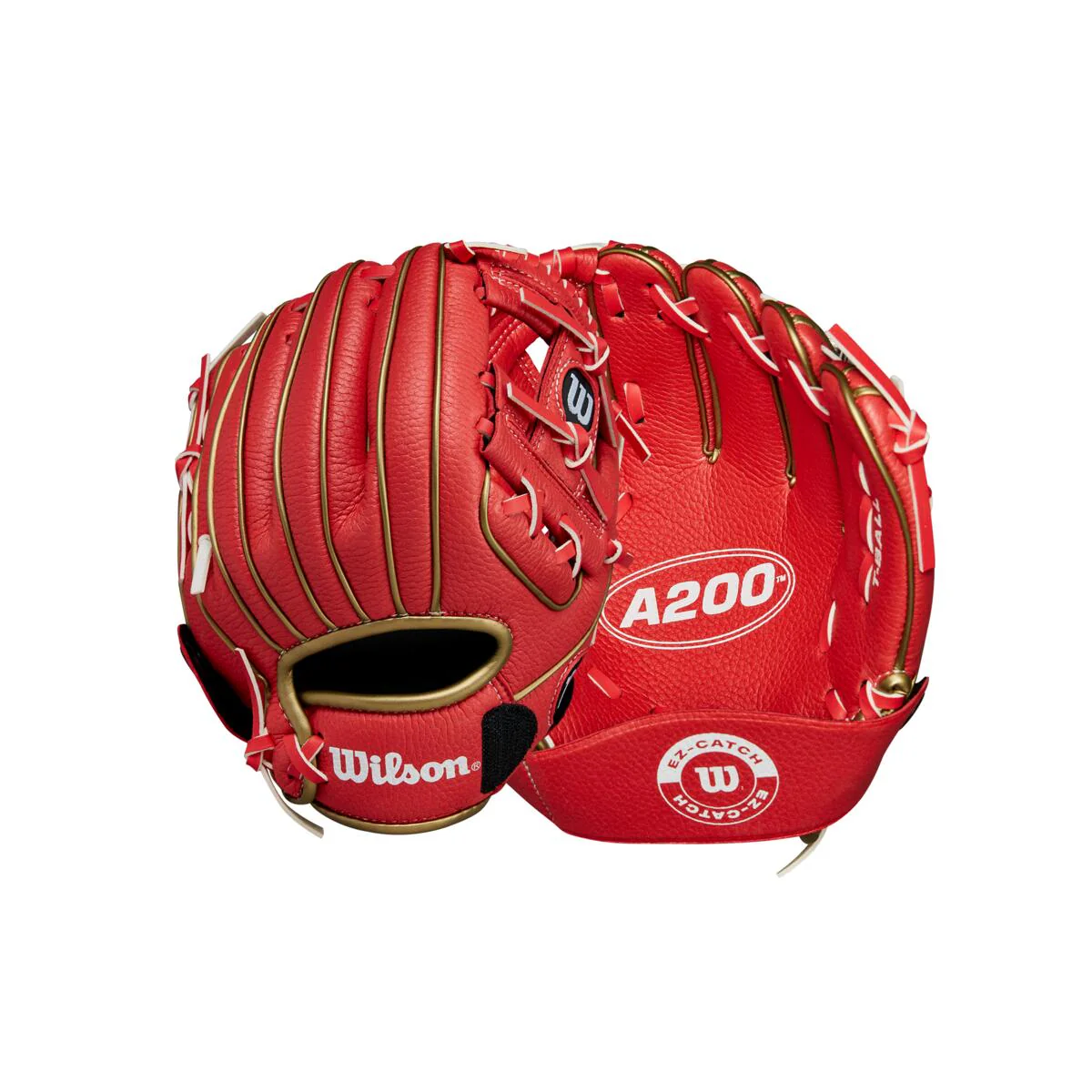 Wilson A200 EZ Catch H-Web Red/Gold 9"-RHT - Image 4