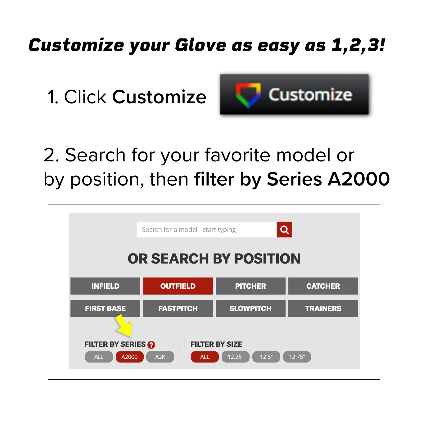 Wilson A2000 Custom Glove - Image 2