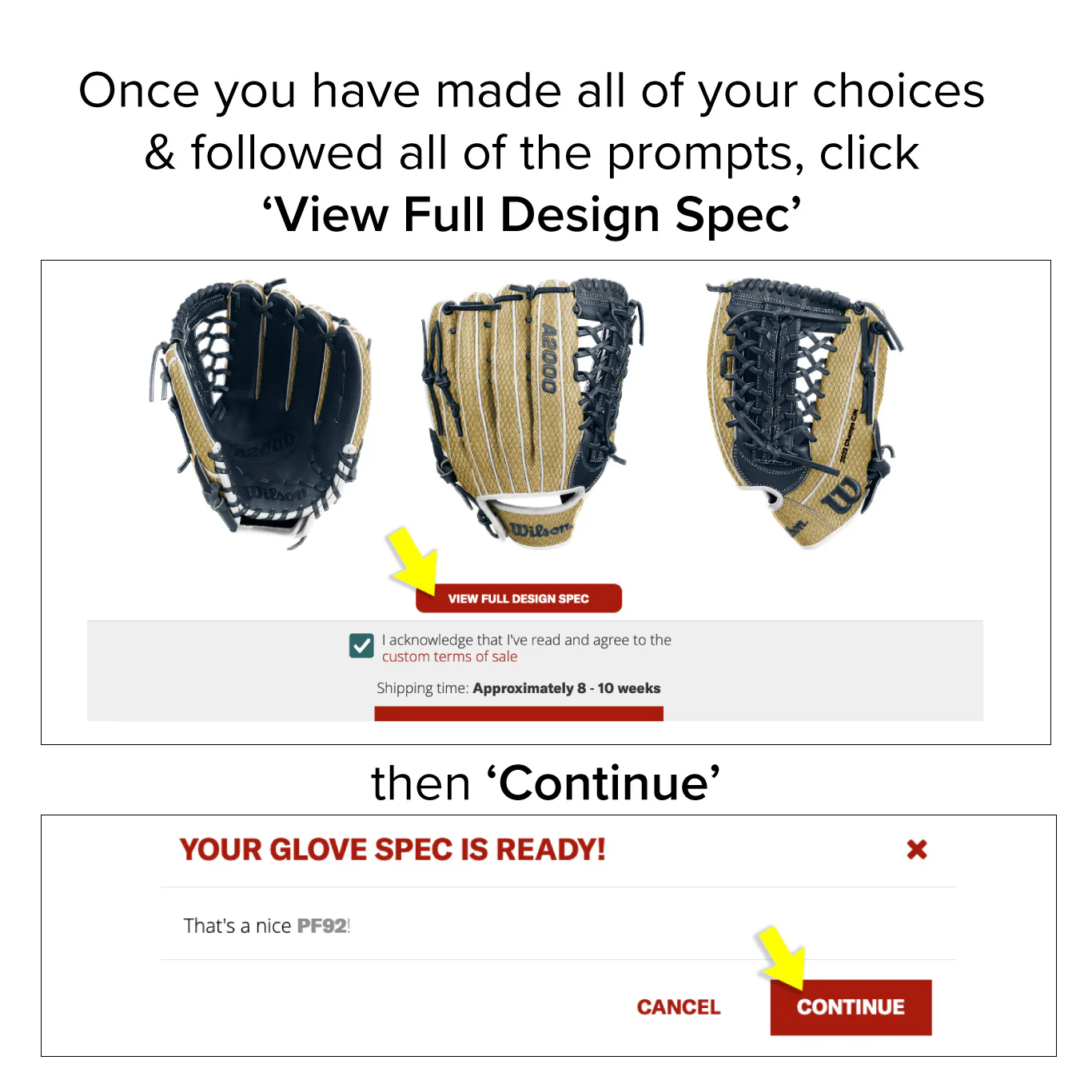 Wilson A2000 Custom Glove - Image 3