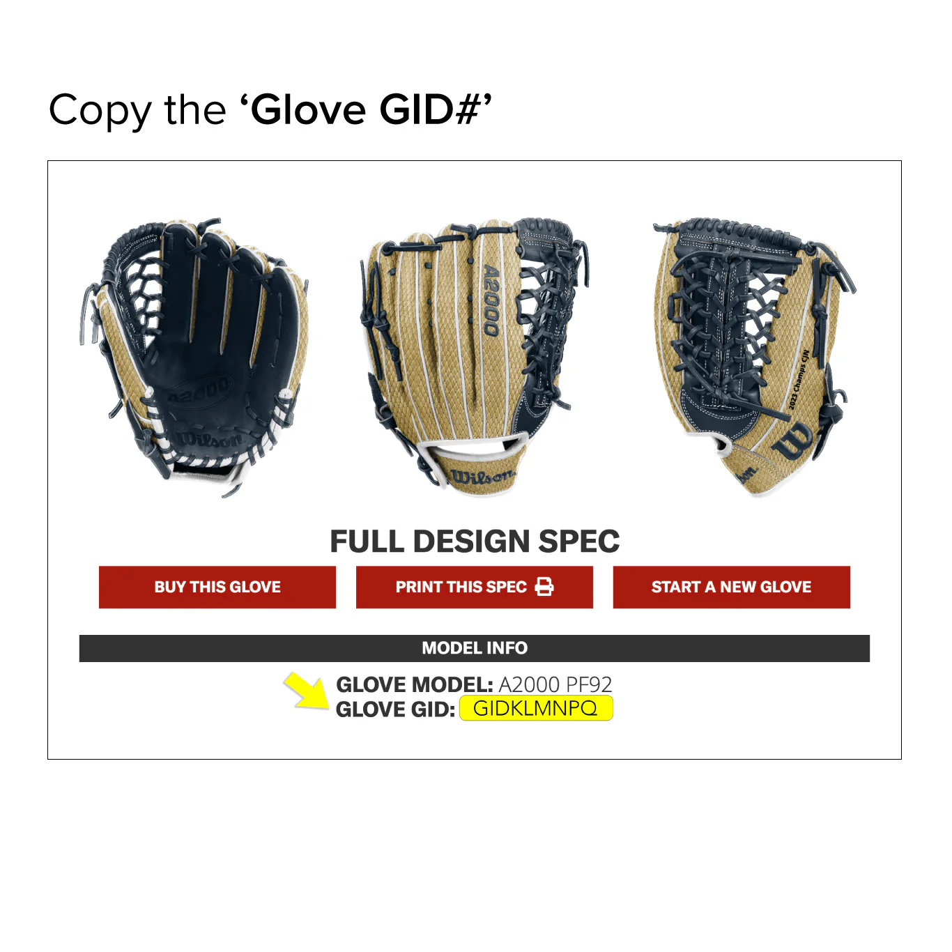 Wilson A2000 Custom Glove - Image 4