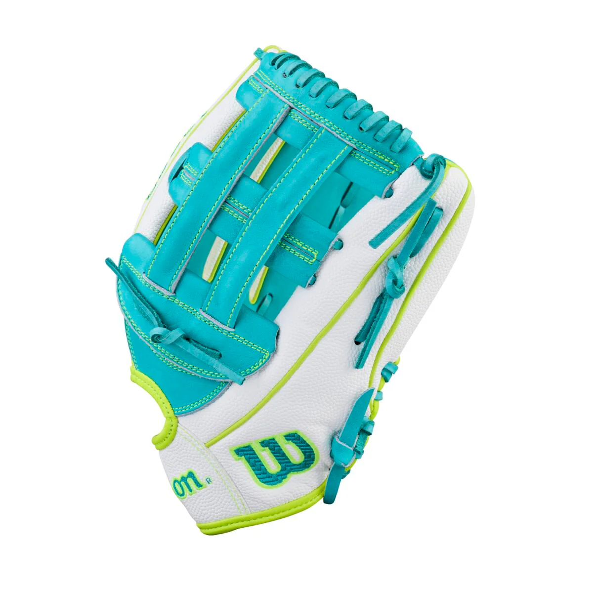 Wilson A2000 Fastpitch Spring 2026 FP50 White/Teal 12.25" - Image 3
