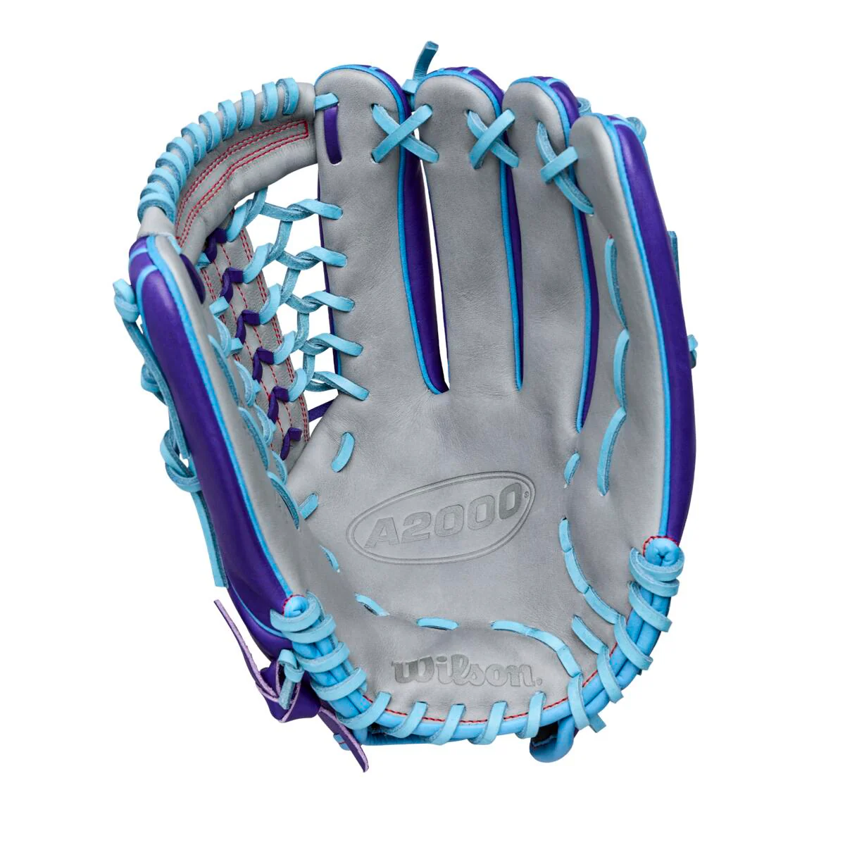 Wilson A2000 Fastpitch Summer 2026 T125 Purple/Grey/Sky Blue 12.5" - Image 2