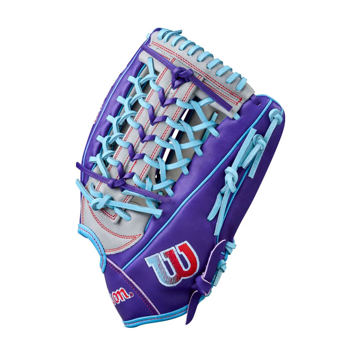 Wilson A2000 Fastpitch Summer 2026 T125 Purple/Grey/Sky Blue 12.5" - Image 3