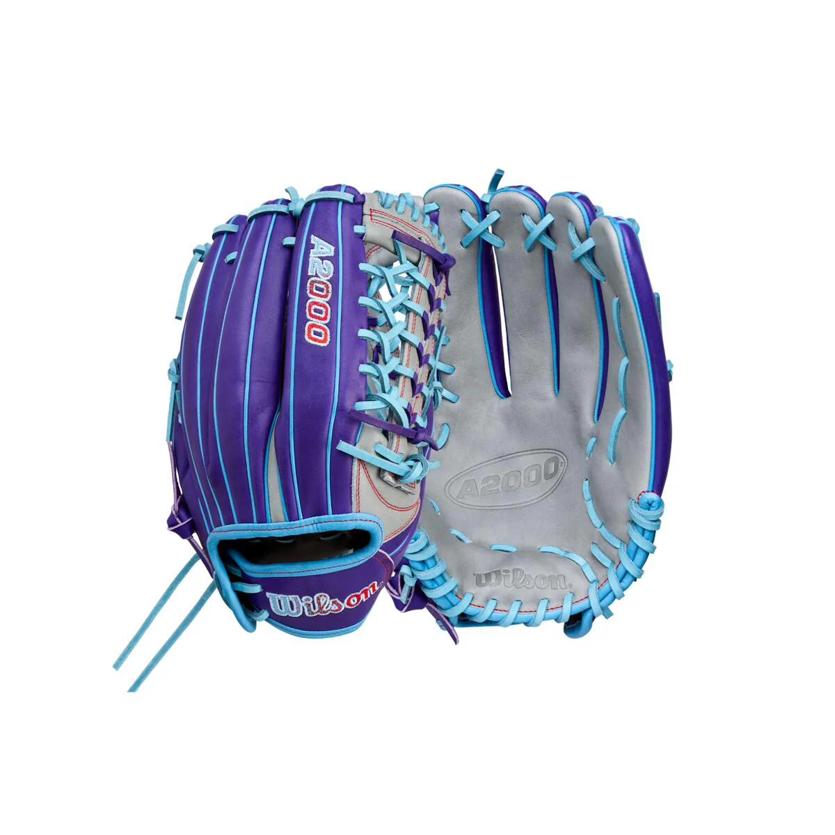 Wilson A2000 Fastpitch Summer 2026 T125 Purple/Grey/Sky Blue 12.5" - Image 8