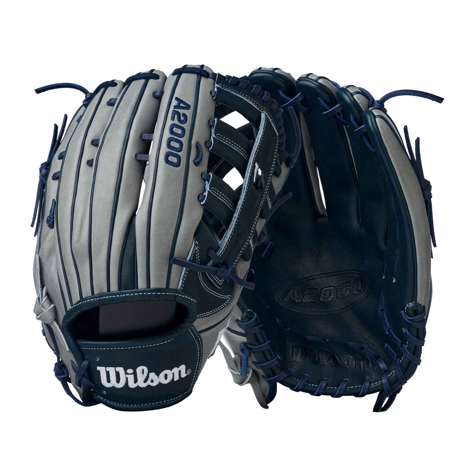 Wilson A2000 H12 Single Post Web Navy/Grey 13"