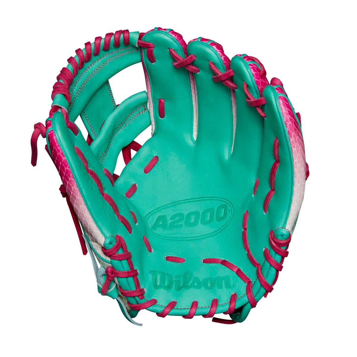 Wilson A2000 September 2024 GOTM 1975 Seafoam/Pink/Yellow 11.75"-RHT - Image 2