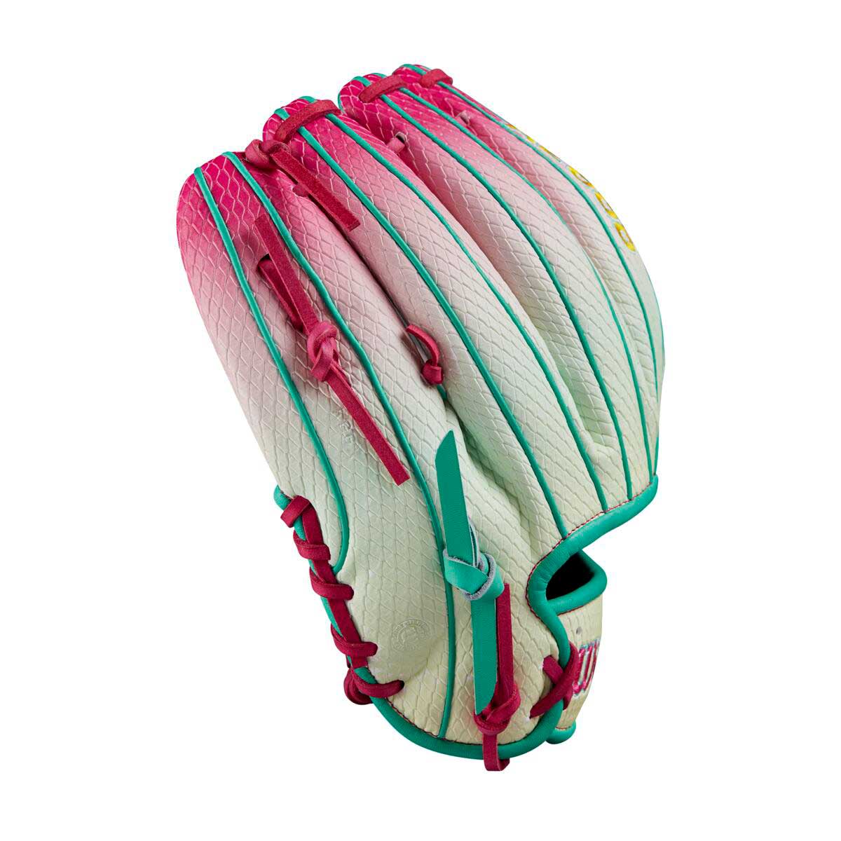 Wilson A2000 September 2024 GOTM 1975 Seafoam/Pink/Yellow 11.75"-RHT - Image 4