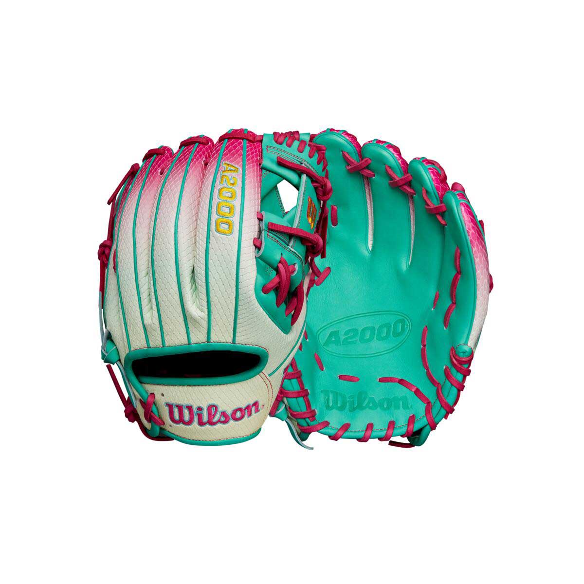 Wilson A2000 September 2024 GOTM 1975 Seafoam/Pink/Yellow 11.75"-RHT - Image 8