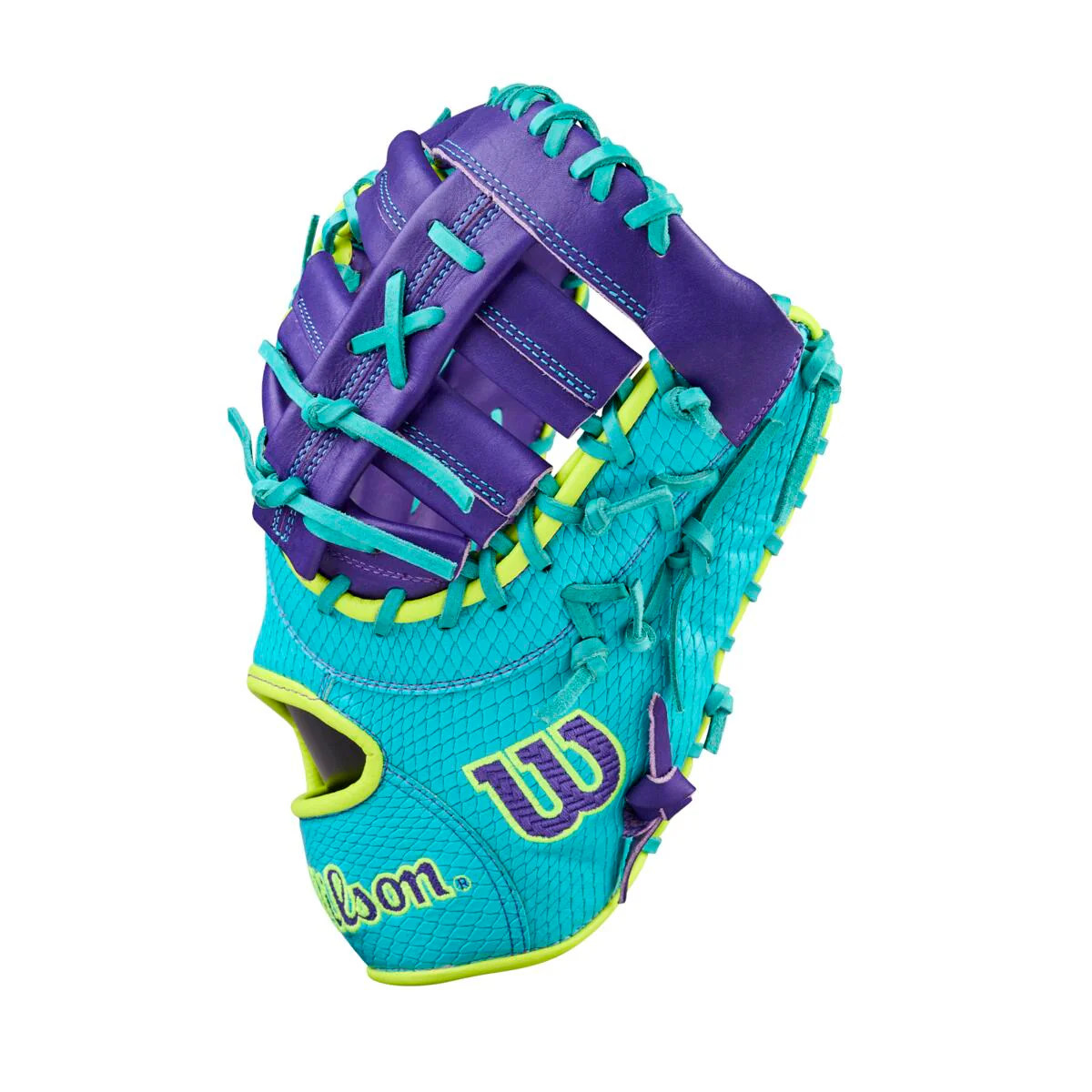 Wilson A2000 Spring 2026 1612SS Teal/Purple 12" - Image 3