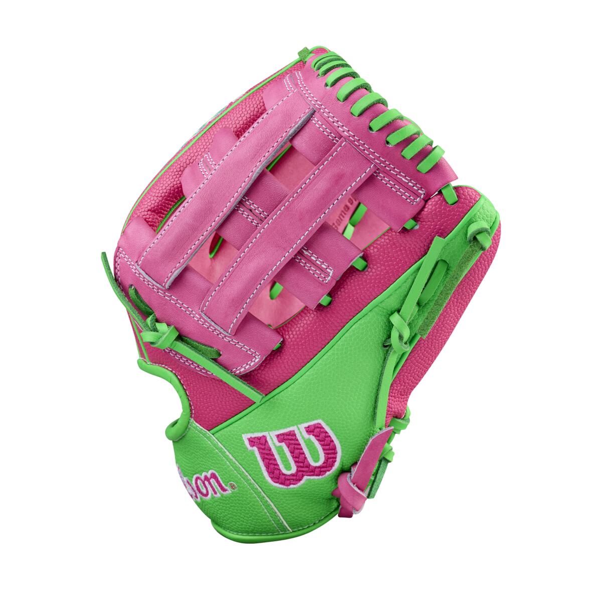 Wilson A2000 Spring 2026 Jose Ramirez GM Flamingo Pink/Neon Green SS 12"-RHT - Image 3