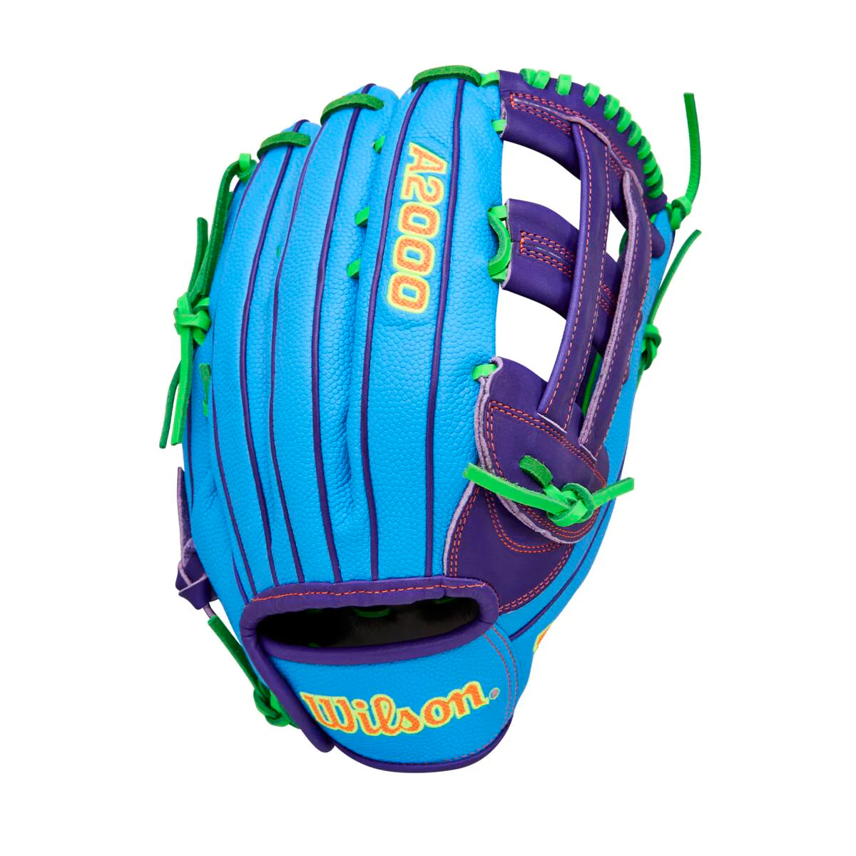 Wilson A2000 Spring 2026 PF50SS Purple/Neon Green 12.25"