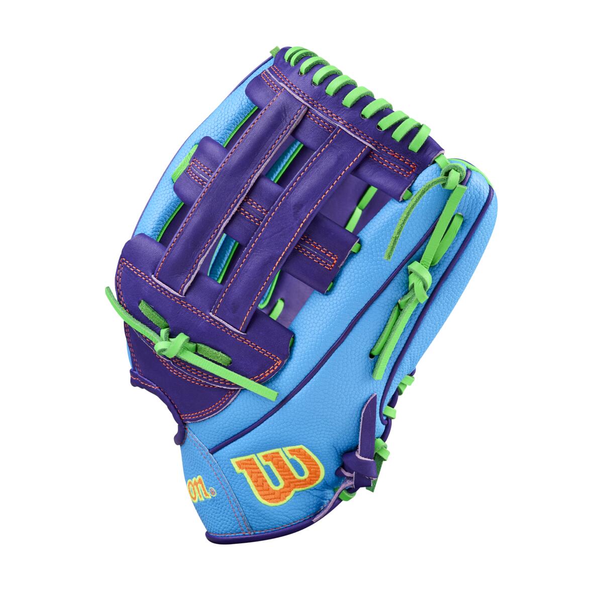 Wilson A2000 Spring 2026 PF50SS Purple/Neon Green 12.25" - Image 3