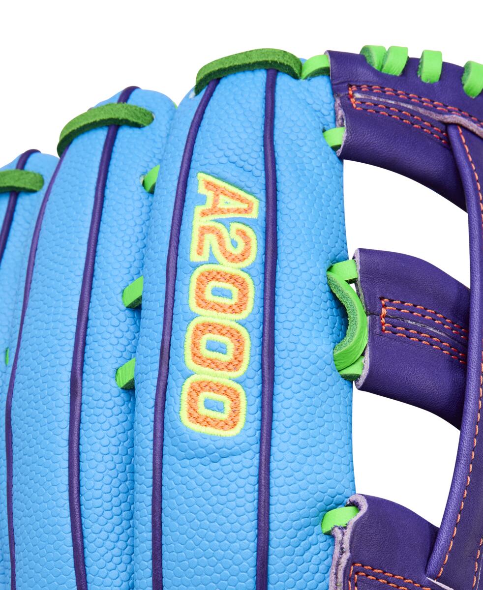 Wilson A2000 Spring 2026 PF50SS Purple/Neon Green 12.25" - Image 6