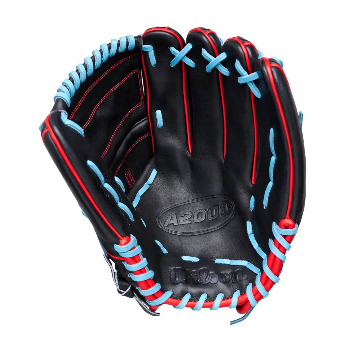 Wilson A2000 Summer 2026 B25 Black/Red/Sky Blue 12.25" - Image 2