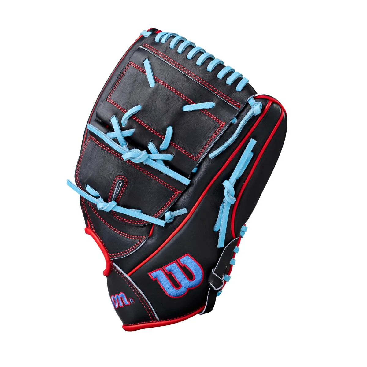 Wilson A2000 Summer 2026 B25 Black/Red/Sky Blue 12.25" - Image 3