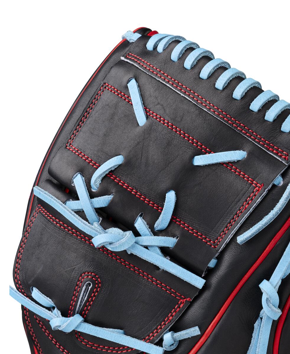 Wilson A2000 Summer 2026 B25 Black/Red/Sky Blue 12.25" - Image 5