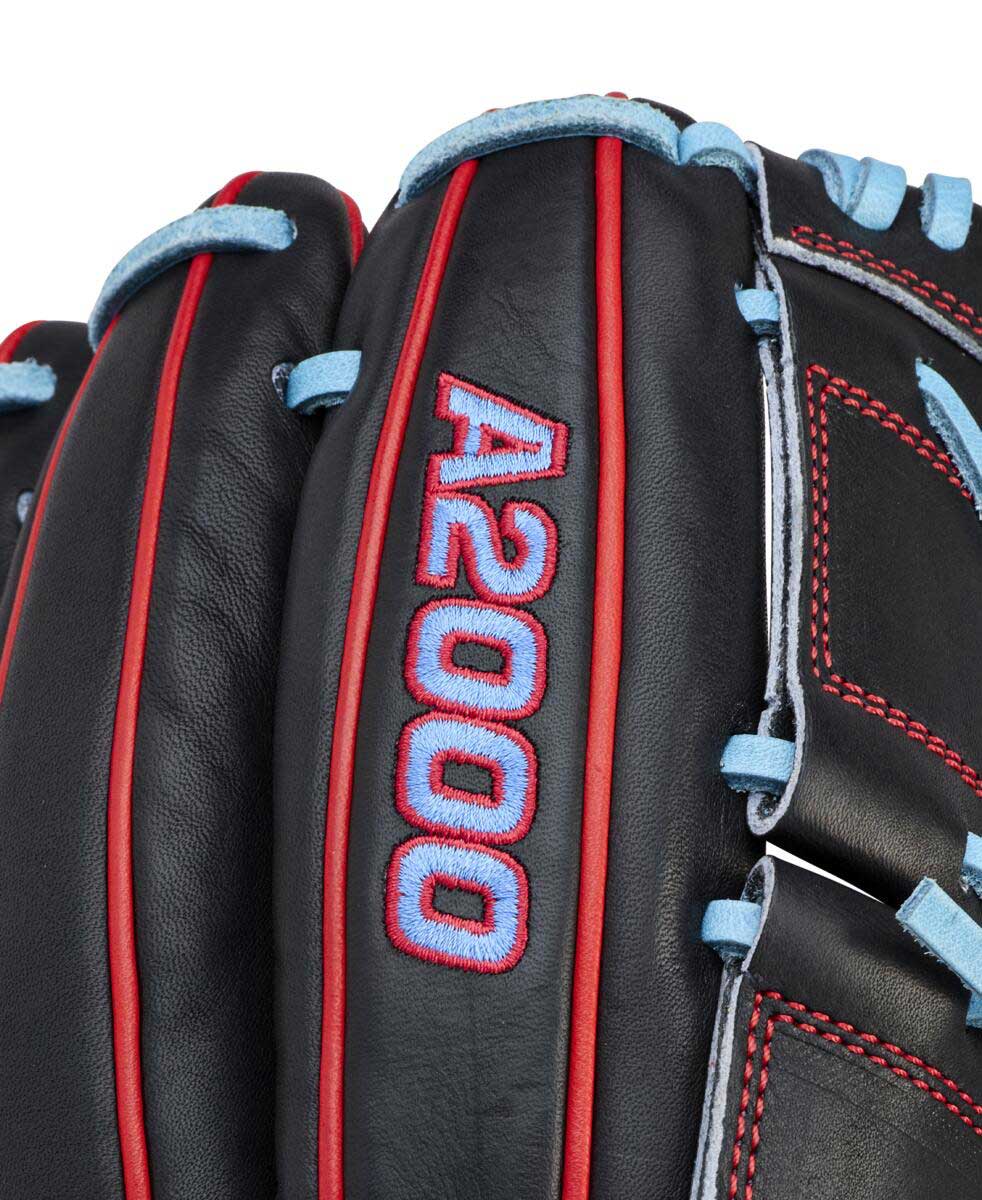 Wilson A2000 Summer 2026 B25 Black/Red/Sky Blue 12.25" - Image 6