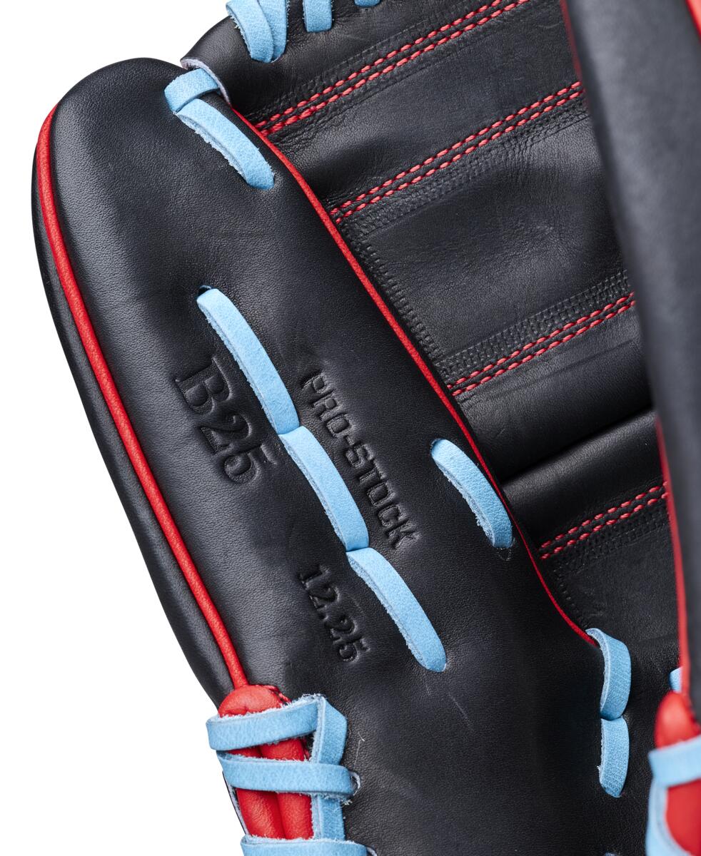 Wilson A2000 Summer 2026 B25 Black/Red/Sky Blue 12.25" - Image 7