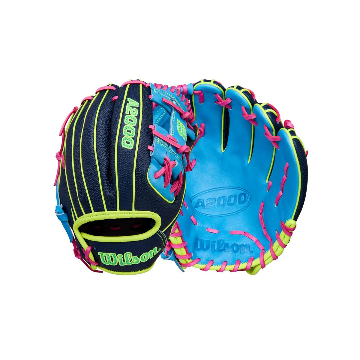 Wilson A2000 Winter 2025 1786SS  Navy/Sky Blue/Optic Yellow 11.5"-RHT - Image 5