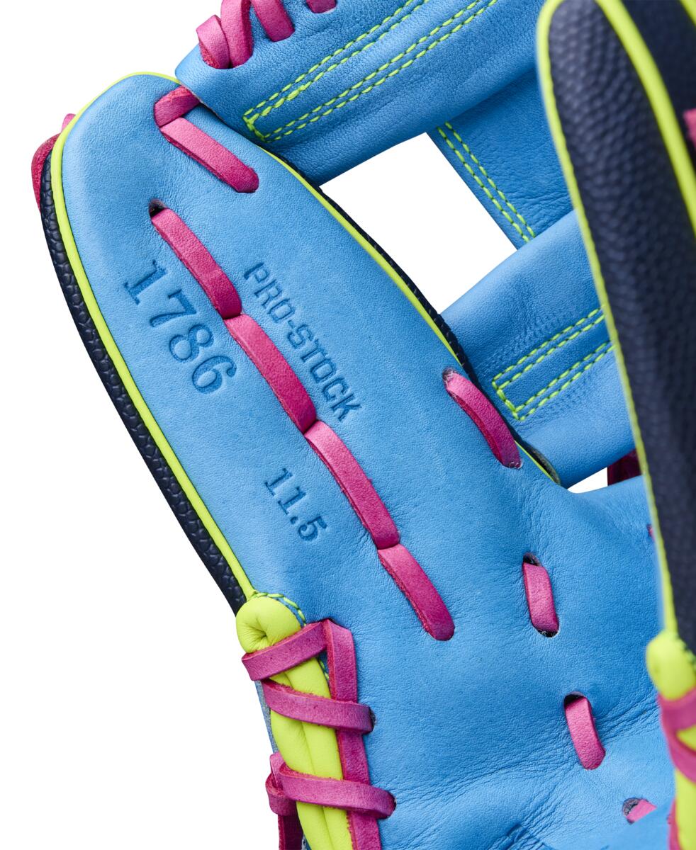 Wilson A2000 Winter 2025 1786SS  Navy/Sky Blue/Optic Yellow 11.5"-RHT - Image 6