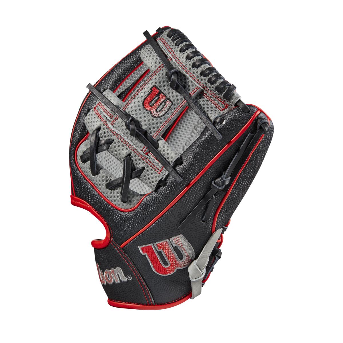 Wilson A2000SC SuperSkin 1975 Grey/Black/Red 11.75"-RHT - Image 3