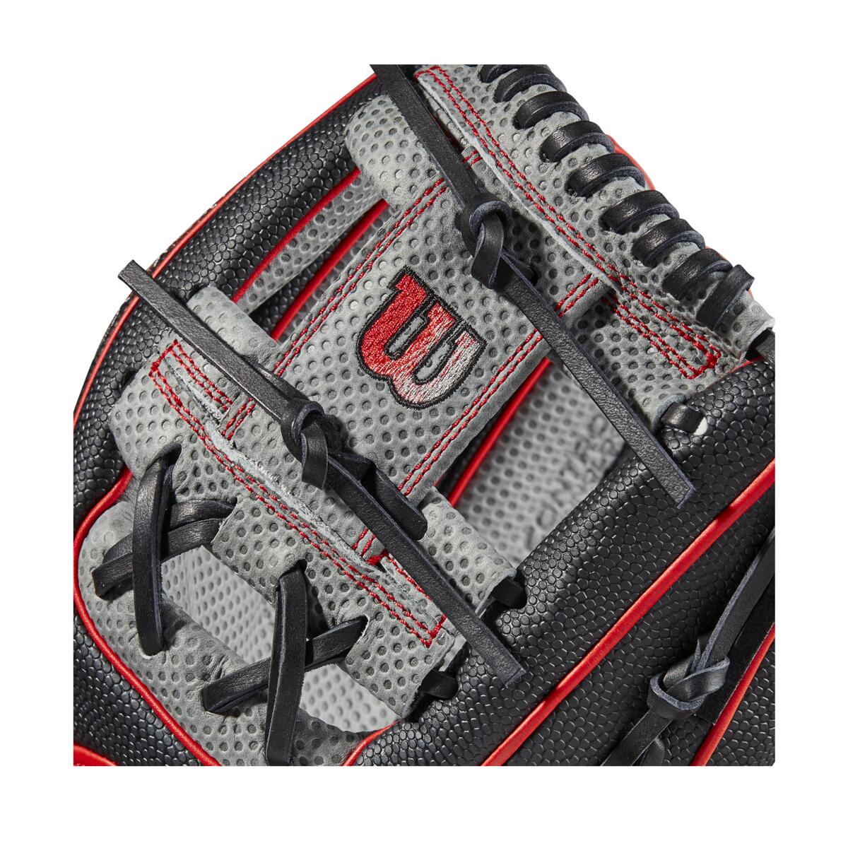 Wilson A2000SC SuperSkin 1975 Grey/Black/Red 11.75"-RHT - Image 5