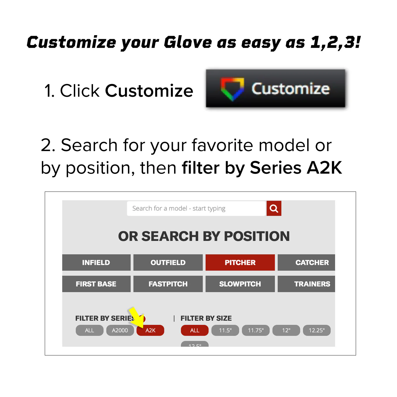 Wilson A2K Custom Glove - Image 2