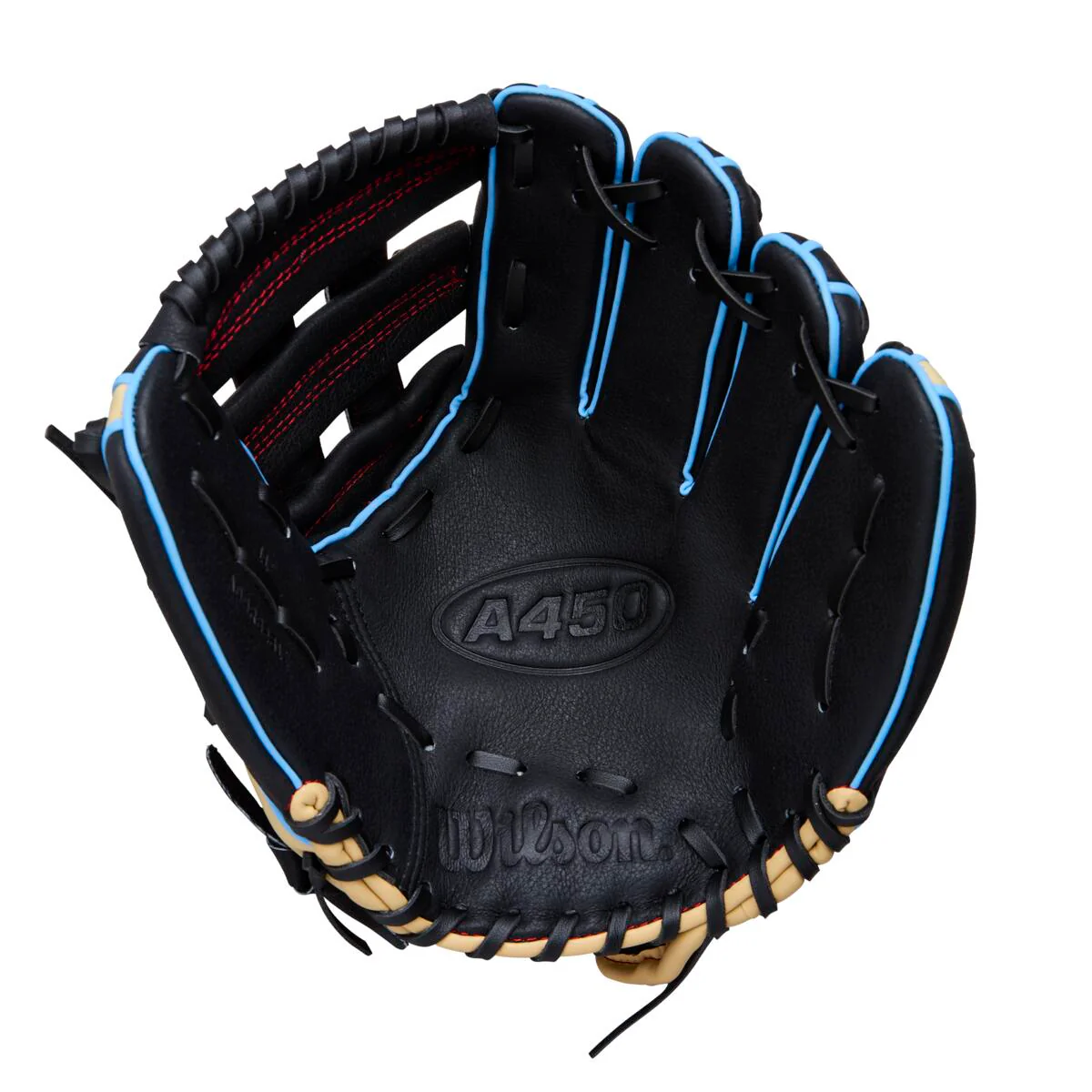 Wilson A450 H-Web Black/Blonde/Sky Blue 11" - Image 3