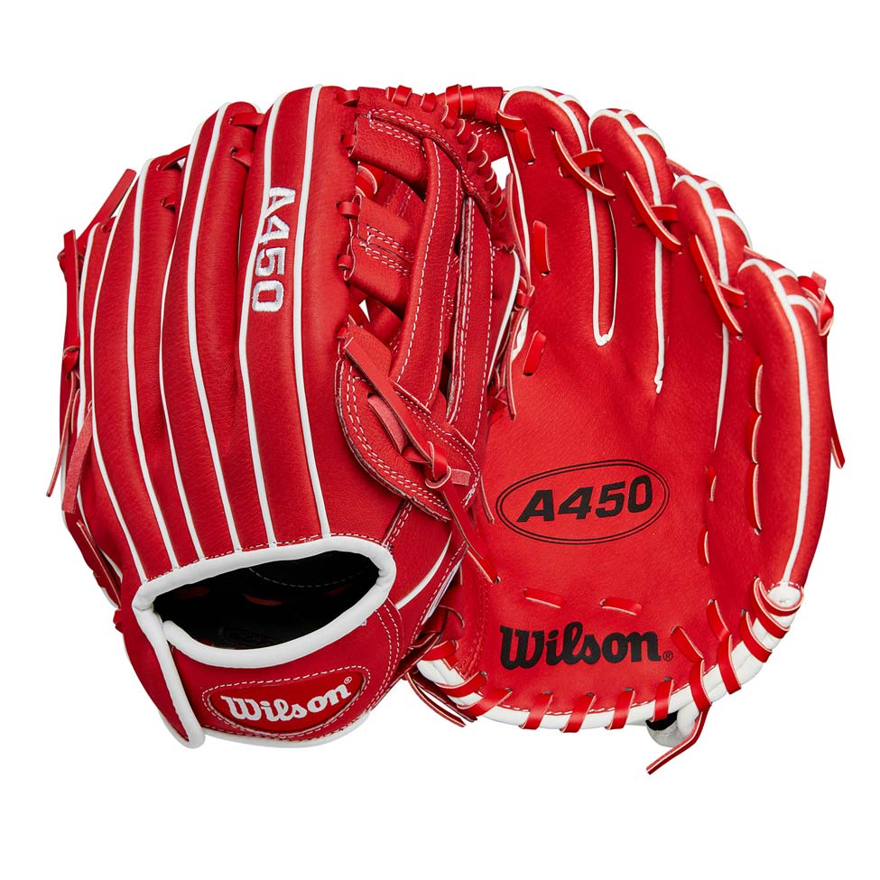 Wilson A450 H-Web Red/White 11" - Image 4