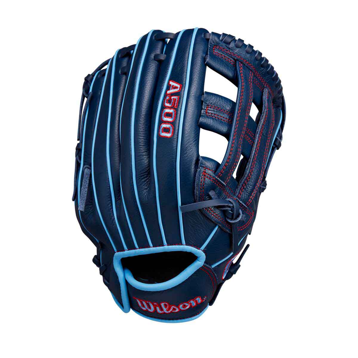 Wilson A500 Dual Post Navy/Cool Blue/Red 12"