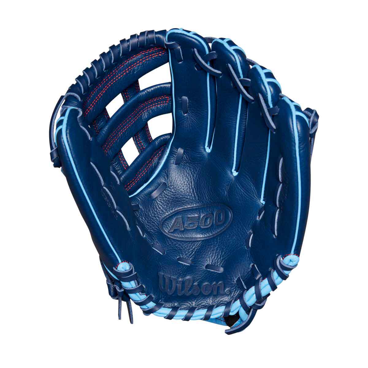 Wilson A500 Dual Post Navy/Cool Blue/Red 12" - Image 2