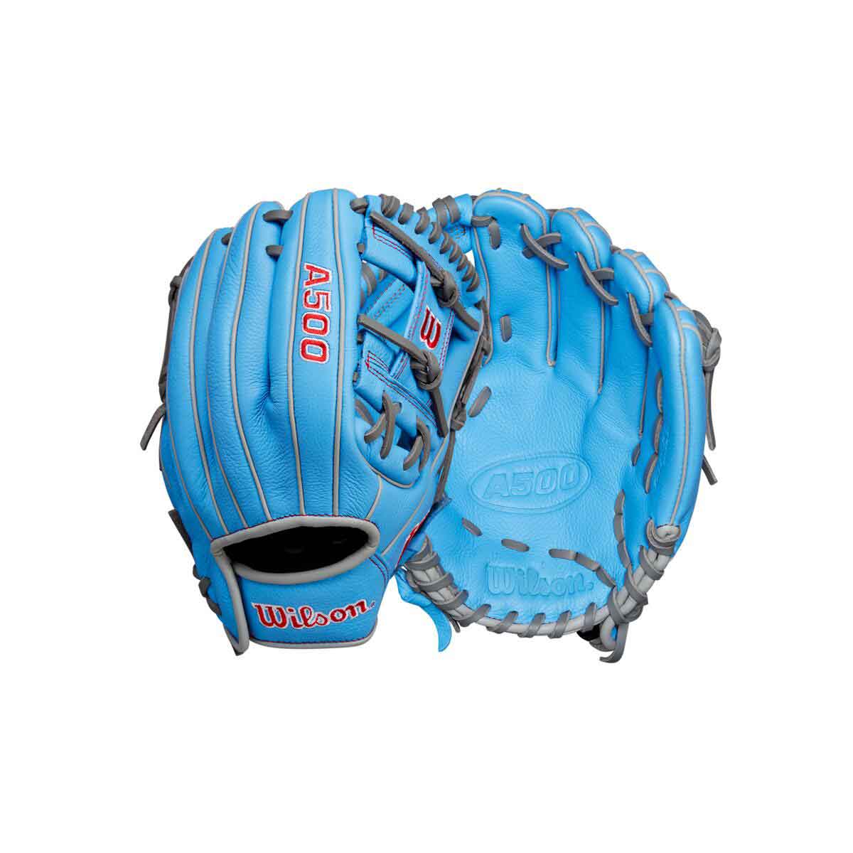 Wilson A500 H-Web Cool Blue/Grey/Red 11" - Image 4