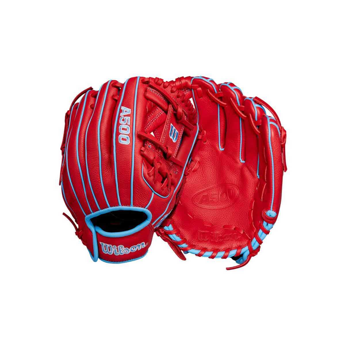 Wilson A500 H-Web Red/Cool Blue/White 11.5" - Image 4