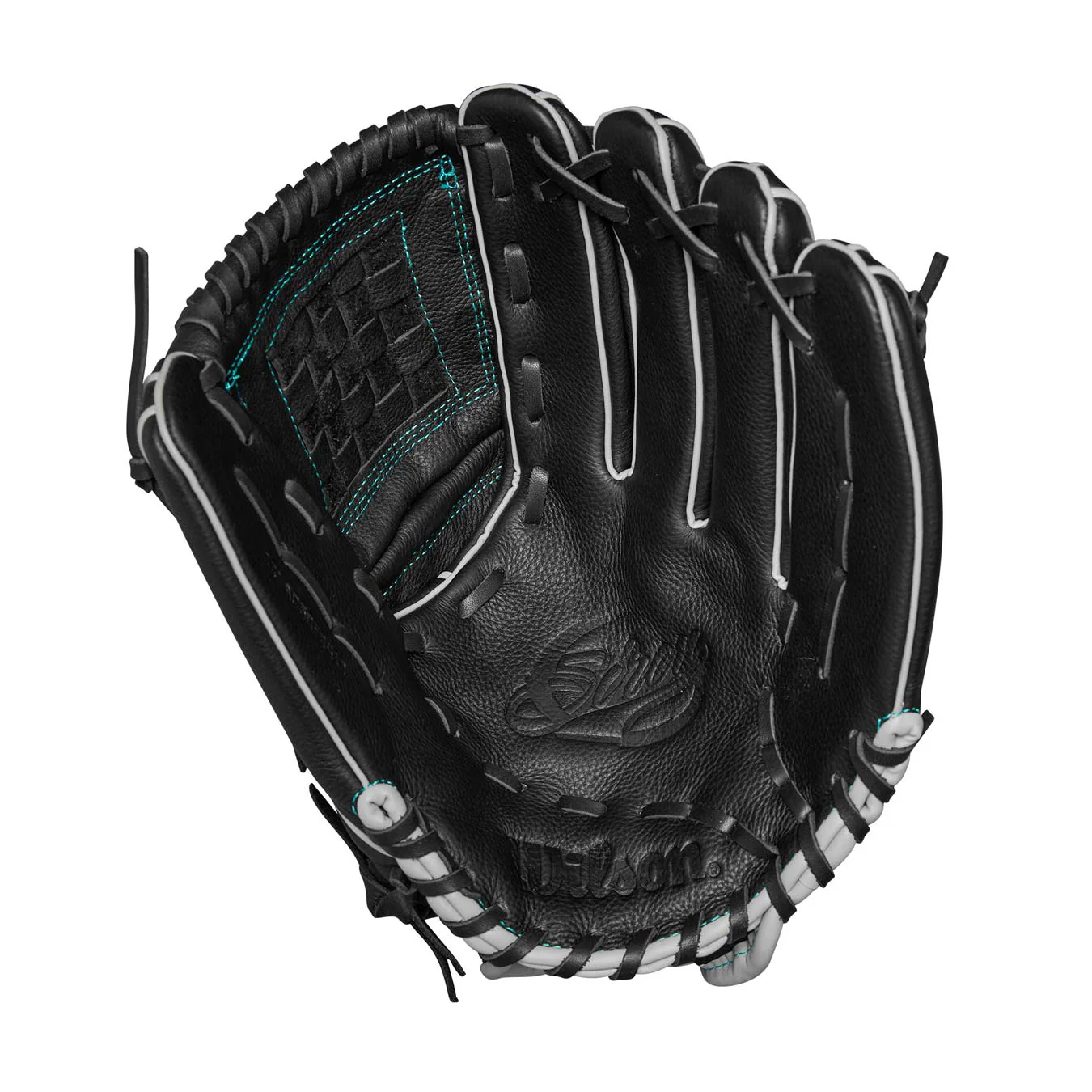 Wilson A500 Siren Fastpitch Black/Teal 12" - Image 2