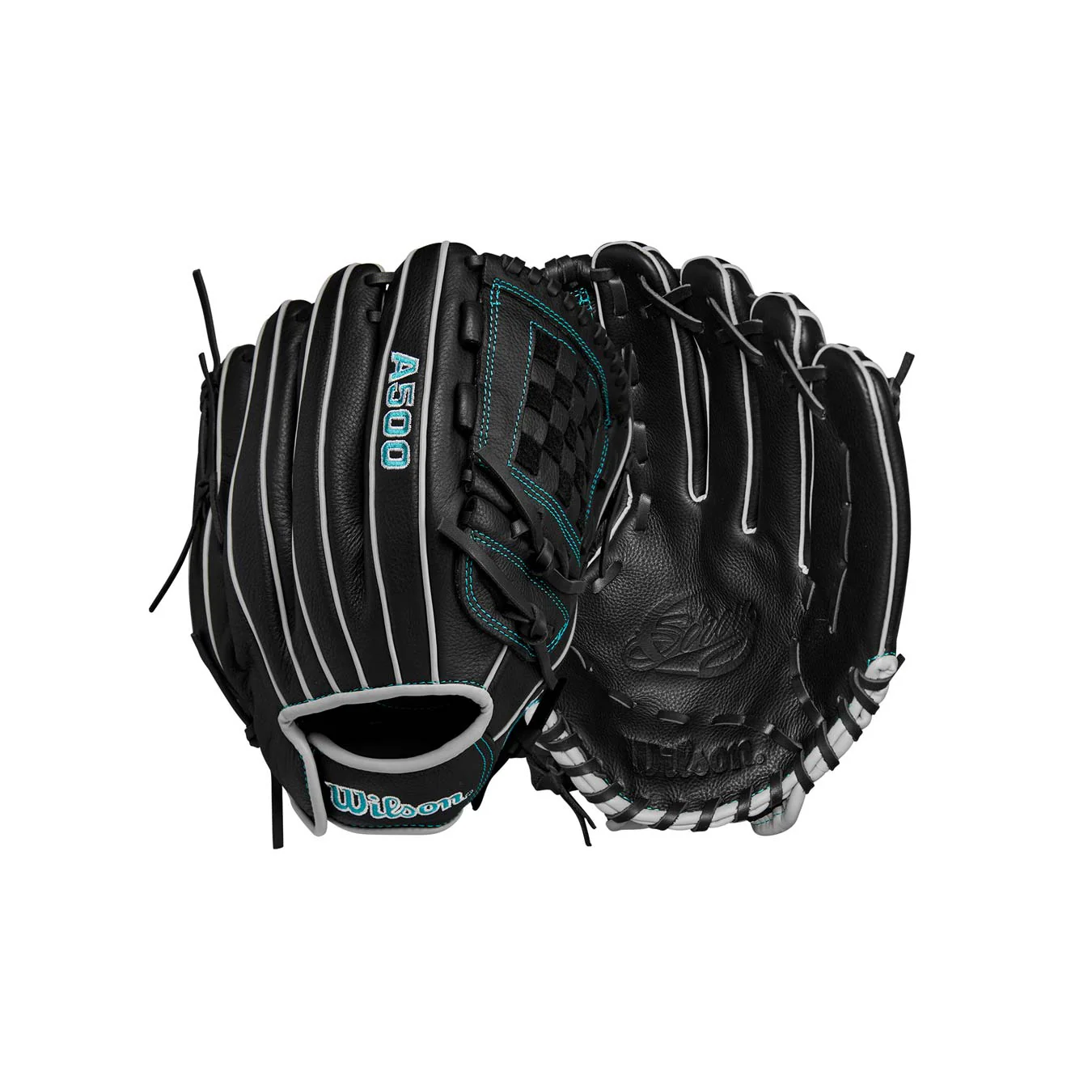Wilson A500 Siren Fastpitch Black/Teal 12" - Image 3