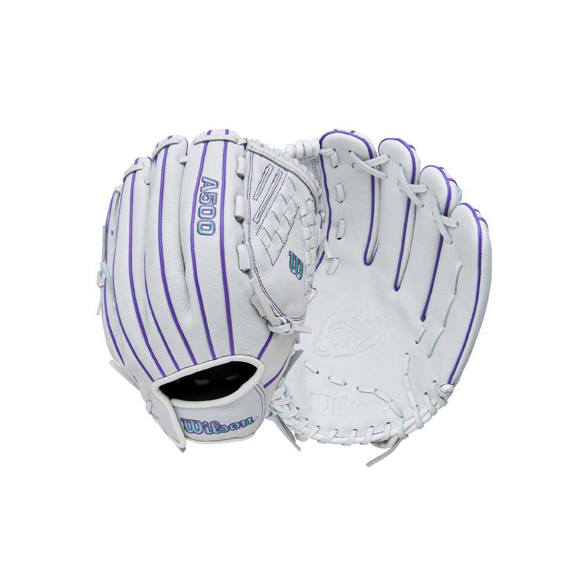 Wilson A500 Siren Fastpitch White/Seafoam/Purple 12" - Image 4