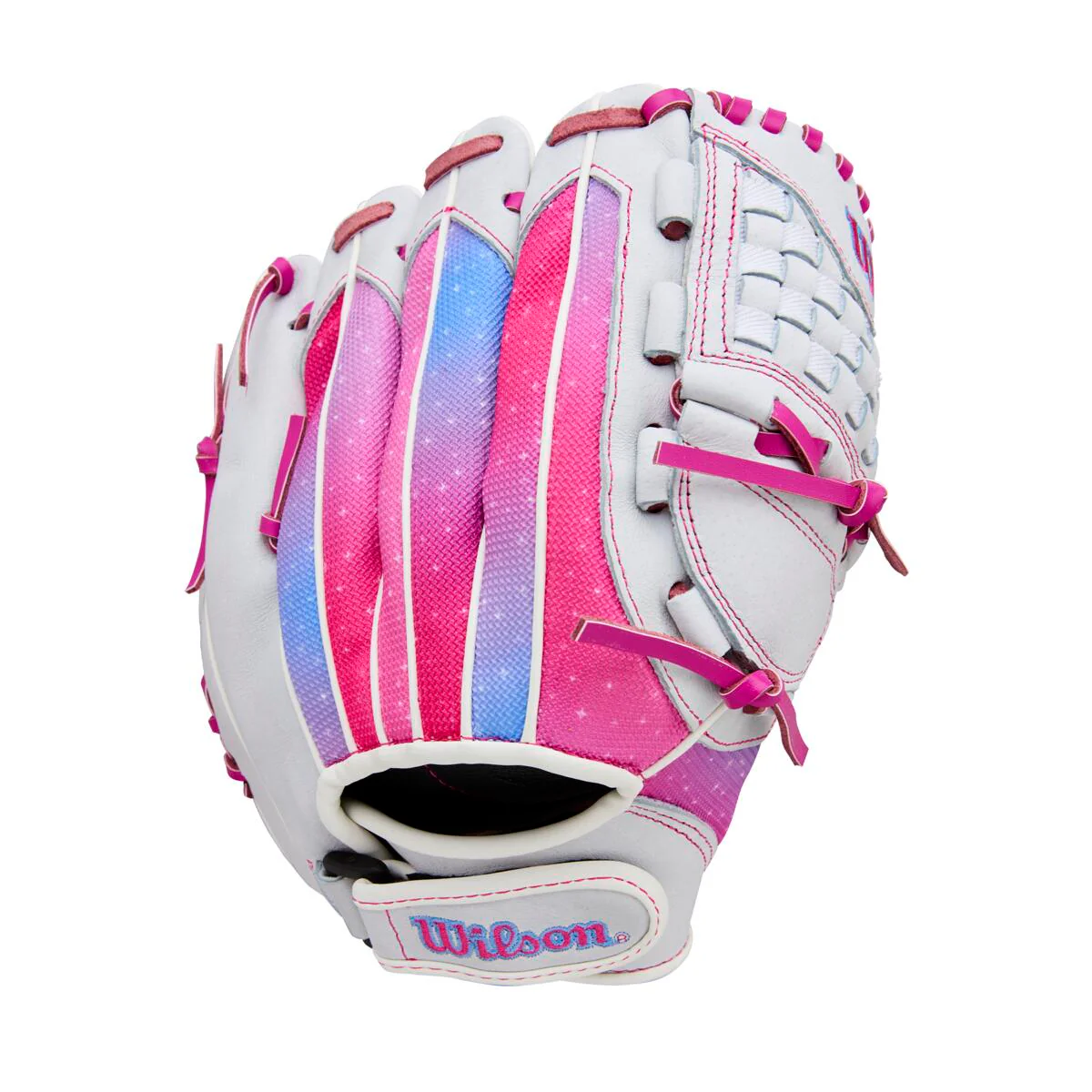 Wilson Flash Closed Web White/Flamingo Pink 11.5"