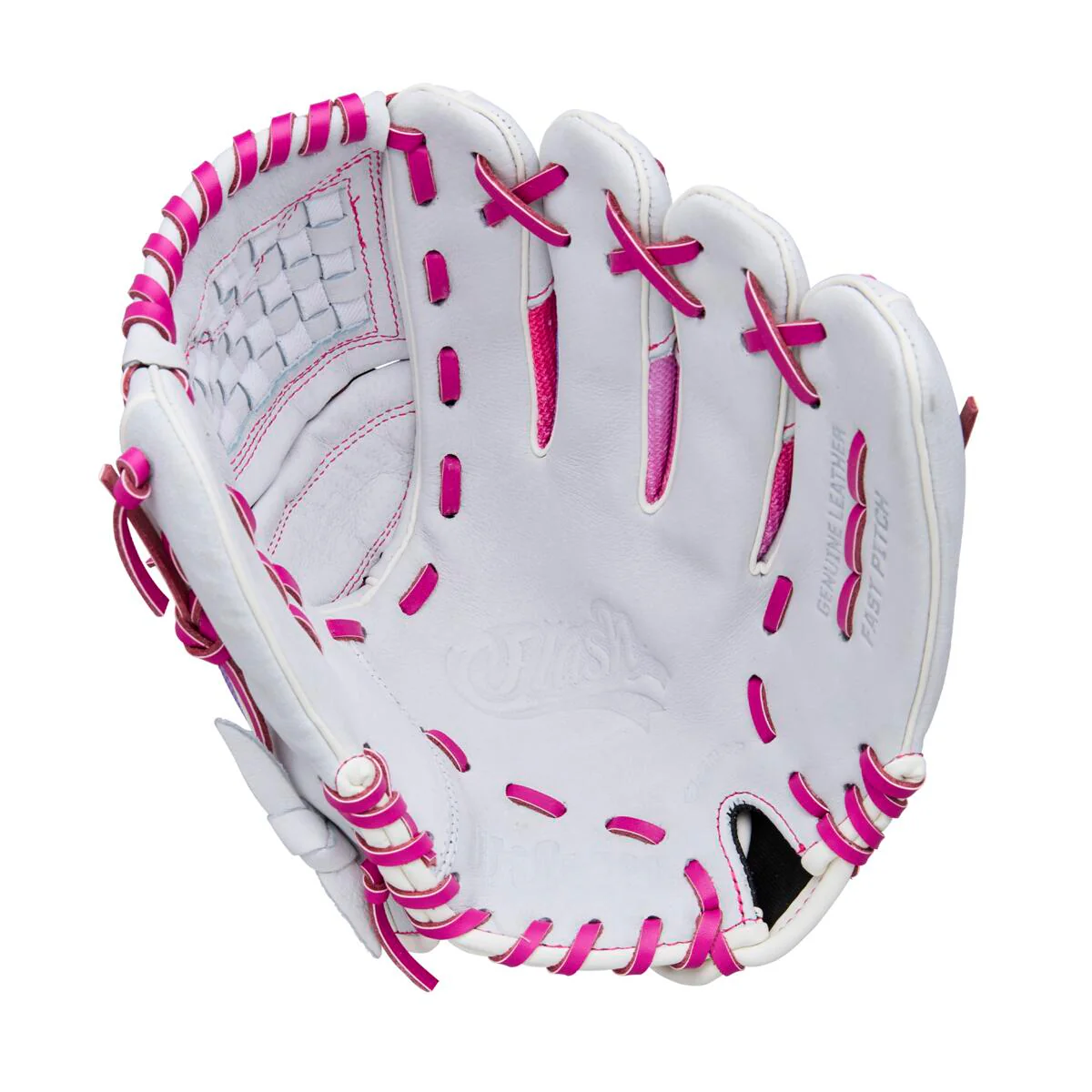 Wilson Flash Closed Web White/Flamingo Pink 11.5" - Image 2