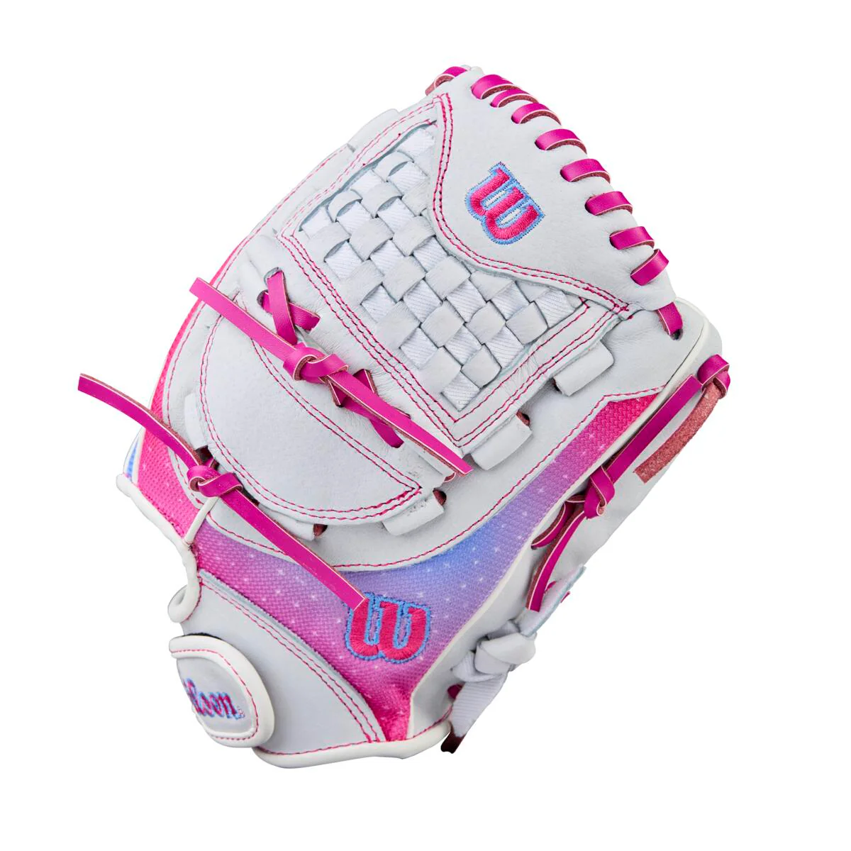 Wilson Flash Closed Web White/Flamingo Pink 11.5" - Image 3