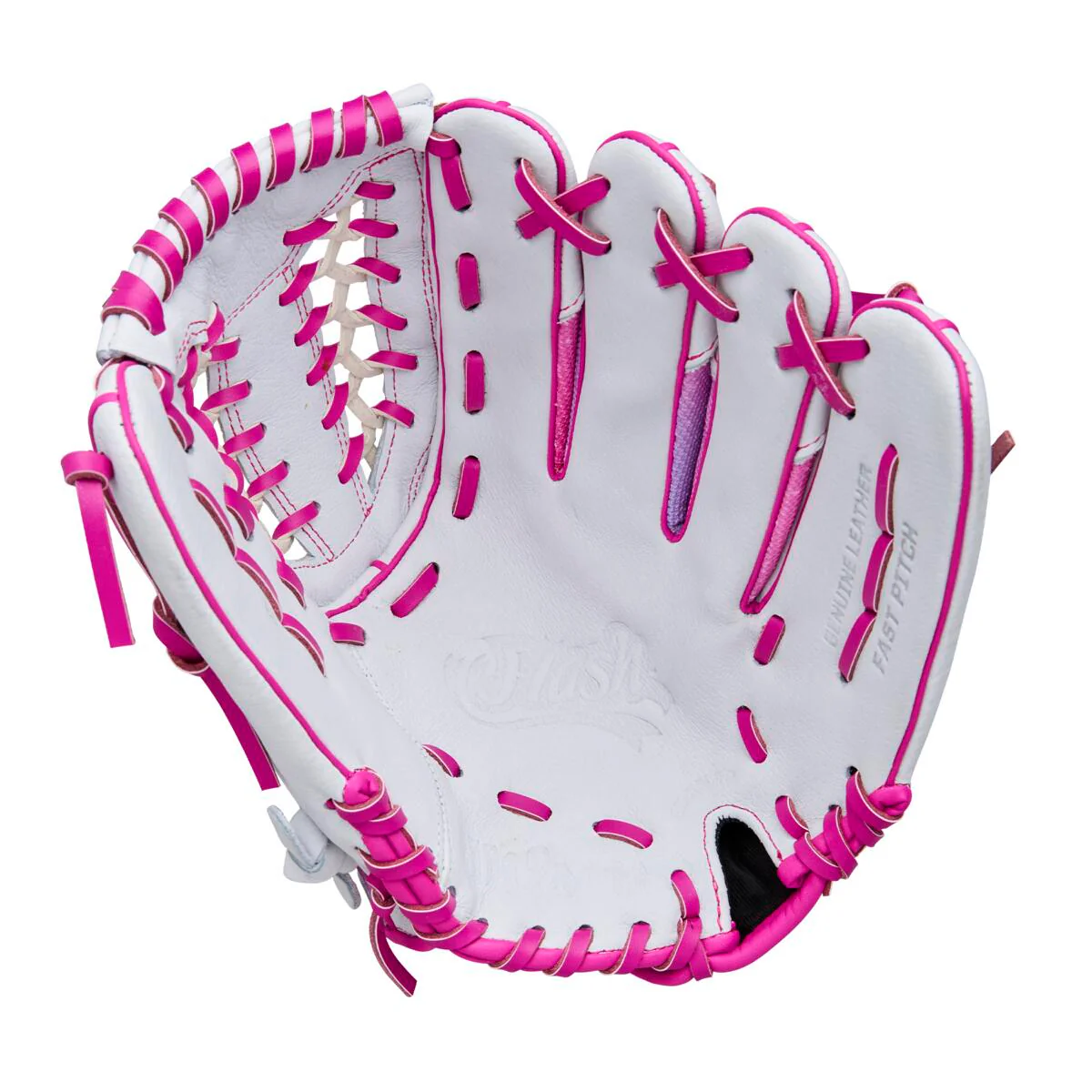 Wilson Flash Closed Web White/Flamingo Pink 12" - Image 2