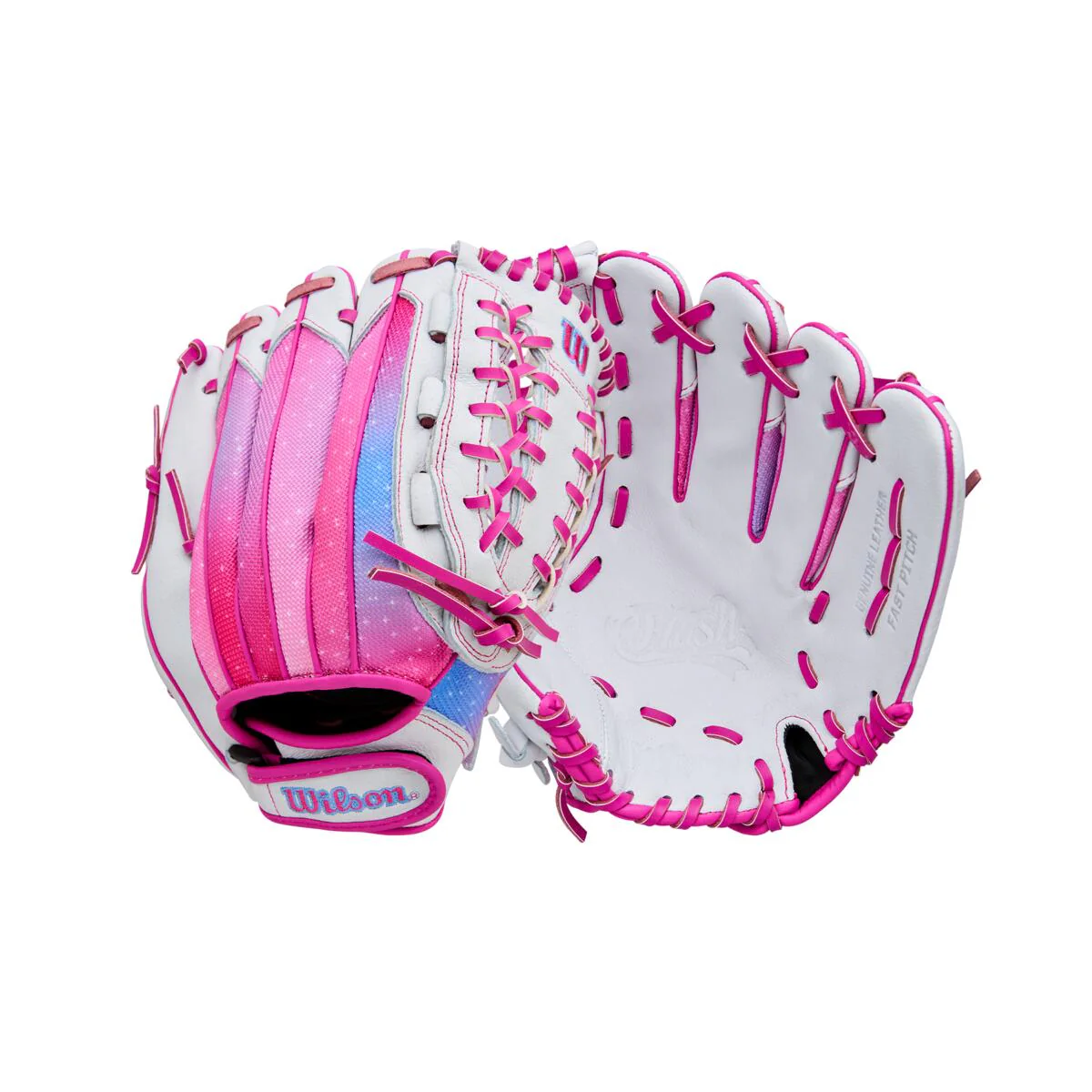 Wilson Flash Closed Web White/Flamingo Pink 12" - Image 4